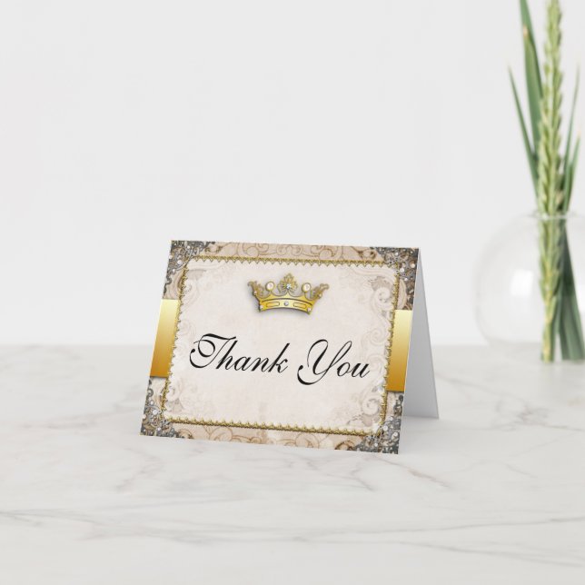 Ornate Fairytale Wedding Thank You Card (Front)