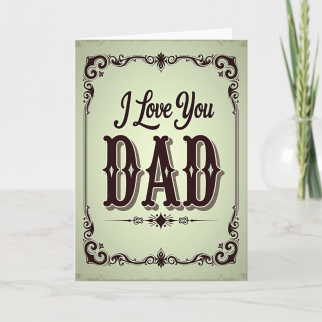 Ornate Fathers Day Saying Card (Front)