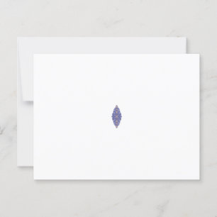 Ornate floral and paisley design in shades of blue postcard