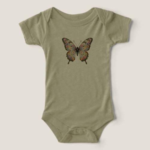 Ornate Floral Butterfly Infant T-shirt