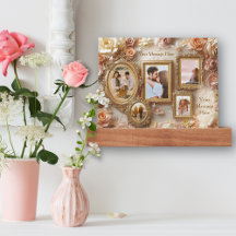 Ornate Floral Frames Soft Gold Botanical Layers