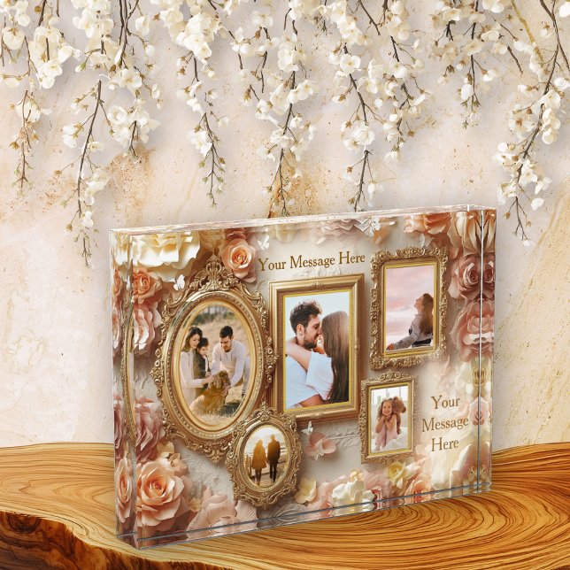 Ornate Floral Frames with Soft Gold Botanical Glow Photo Block (Creator Uploaded)