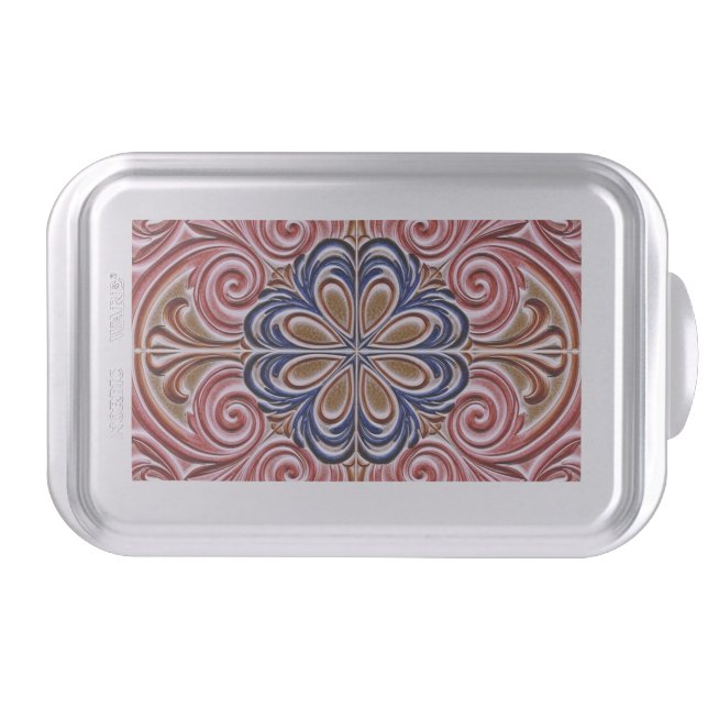 Ornate Floral Medallion classic Pattern Cake Pan (Front)