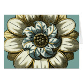Ornate Floral Medallion on Light Blue Background (Front Horizontal)