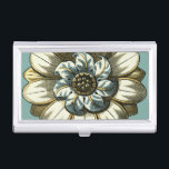 Ornate Floral Medallion on Light Blue Background Business Card Holder<br><div class="desc">A light blue background serves as the accent to this ornate floral medallion painting by Vision Studio. Layers of leaves multiply the beauty of the flower,  giving it a very life-like quality. Purchase it today and let it bloom in your home!</div>