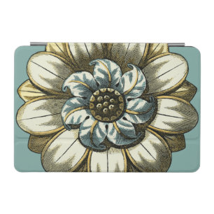 Ornate Floral Medallion on Light Blue Background iPad Mini Cover