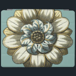 Ornate Floral Medallion on Light Blue Background iPad Smart Cover<br><div class="desc">A light blue background serves as the accent to this ornate floral medallion painting by Vision Studio. Layers of leaves multiply the beauty of the flower,  giving it a very life-like quality. Purchase it today and let it bloom in your home!</div>