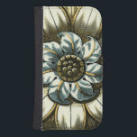 Ornate Floral Medallion on Light Blue Background Wallet Phone Case For Samsung Galaxy S4<br><div class="desc">A light blue background serves as the accent to this ornate floral medallion painting by Vision Studio. Layers of leaves multiply the beauty of the flower,  giving it a very life-like quality. Purchase it today and let it bloom in your home!</div>