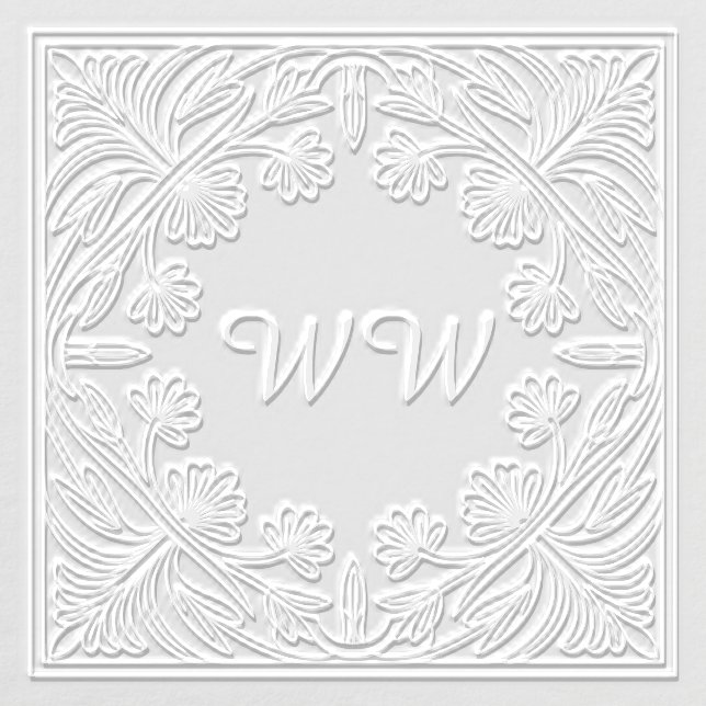 Ornate Floral Monogram Embosser (Design)