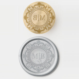 Ornate Floral Monogram Wedding Elegant Wax Seal Stamp