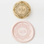 Ornate Floral Monogram Wedding Elegant Wax Seal Stamp<br><div class="desc">Ornate Floral Monogram Wedding Custom Elegant Wedding Wax Seal Stamp features your personalized monogram initials in elegant script typography surrounded by an ornamental floral frame. Perfect to add a touch of class and luxury to your wedding invitations, gifts and favors. Also suitable for engagements, anniversaries, birthdays, cocktail parties, parties, Christmas,...</div>
