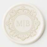 Ornate Floral Monogram Wedding Elegant Wax Seal Sticker<br><div class="desc">Ornate Floral Monogram Wedding Custom Elegant Wedding Wax Seal Sticker features your personalized monogram initials in elegant script typography surrounded by an ornamental floral frame. Perfect to add a touch of class and luxury to your wedding invitations, gifts and favors. Also suitable for engagements, anniversaries, birthdays, cocktail parties, parties, Christmas,...</div>