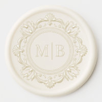 Ornate Floral Monogram Wedding Elegant