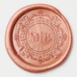Ornate Floral Monogram Wedding Elegant Wax Seal Sticker<br><div class="desc">Ornate Floral Monogram Wedding Custom Elegant Wedding Wax Seal Sticker features your personalized monogram initials in elegant script typography surrounded by an ornamental floral frame. Perfect to add a touch of class and luxury to your wedding invitations, gifts and favors. Also suitable for engagements, anniversaries, birthdays, cocktail parties, parties, Christmas,...</div>