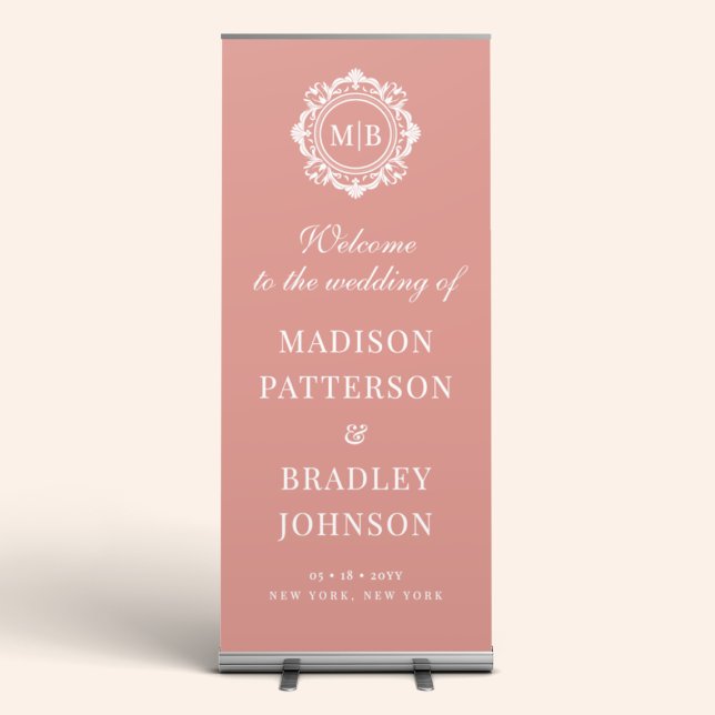 Ornate Floral Monogram Wedding Welcome Sign (Creator Uploaded)
