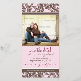 Ornate Floral Save the Date Announcement