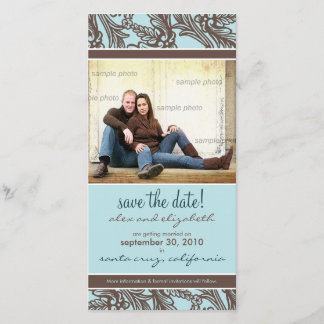 Ornate Floral Save the Date Announcement