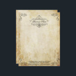 Ornate Flourish Vintage Style Business Letterhead<br><div class="desc">These letterheads are simple yet very stylish. They are easy to personalize and can be used for both personal or business purposes to ensure you give that wow factor to your notes and communications.</div>