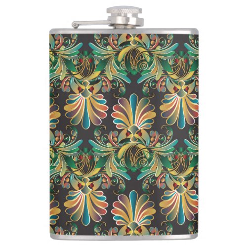 Ornate Flower Luxury Wallpaper Flask