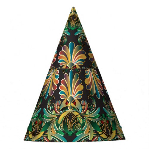 Ornate Flower Luxury Wallpaper Party Hat