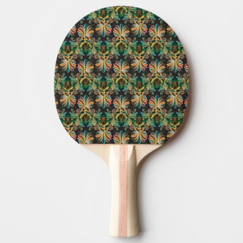 Ornate Flower Luxury Wallpaper Ping Pong Paddle
