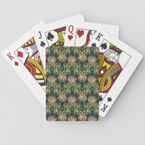Ornate Flower Luxury Wallpaper Playing Cards