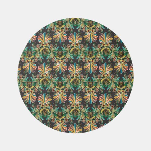 Ornate Flower Luxury Wallpaper Rug