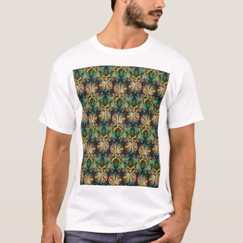 Ornate Flower Luxury Wallpaper T_Shirt