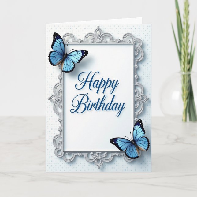 Ornate Frame Birthday Card (Front)
