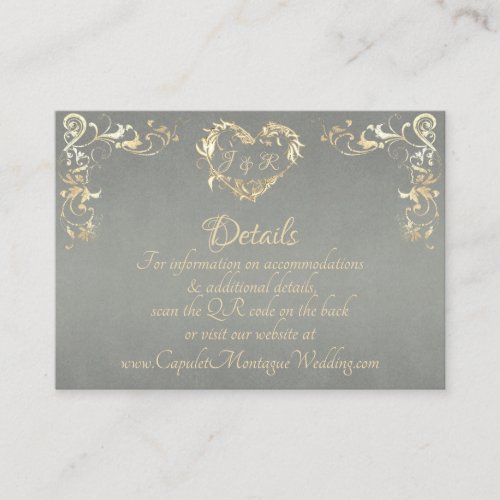 Ornate Frame &amp; Heart - Sage Enclosure Card