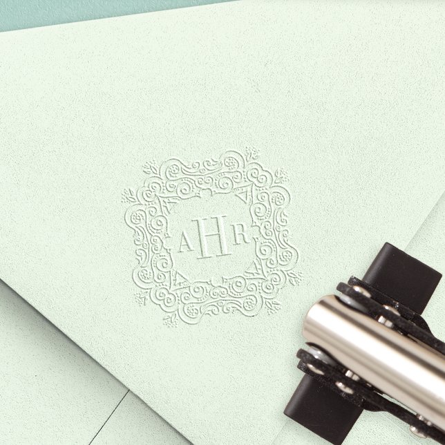 Ornate Frame Three Initial Monogram Embosser (Creator Uploaded)