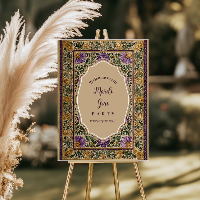 Ornate Framed Mardi Gras Masquerade Foam Board (Creator Uploaded)