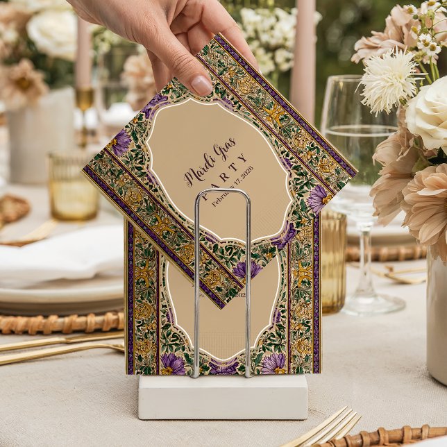 Ornate Framed Mardi Gras Masquerade Napkins (Creator Uploaded)