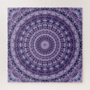 Ornate Funky Hippie Retro Boho Abstract Mandala Jigsaw Puzzle