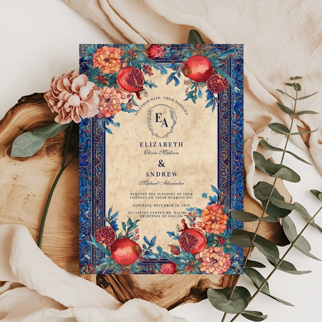 Ornate Garden Bloom Romantic Wedding Invitation (Creator Uploaded)
