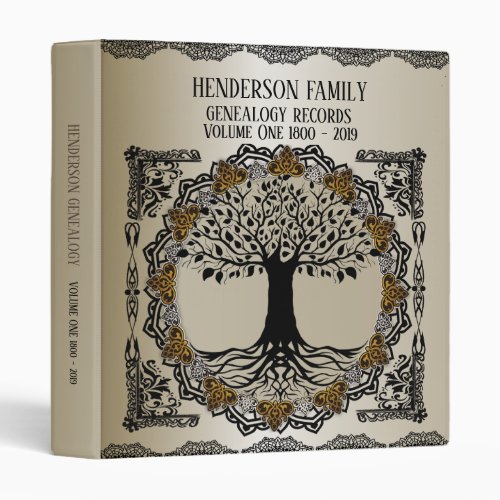 Ornate Genealogy Tree Of Life Ancestor Binder