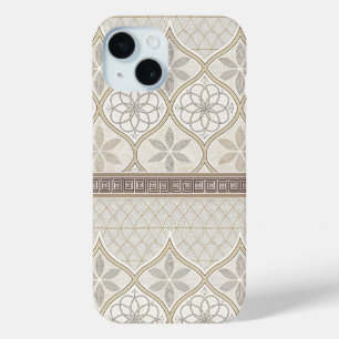 Ornate Geometric Floral Tile Pattern (2) iPhone 15 Case
