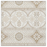 Ornate Geometric Floral Tile Pattern Fabric