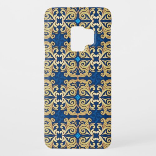 Ornate Gold Blue Classic Vintage Case_Mate Samsung Galaxy S9 Case