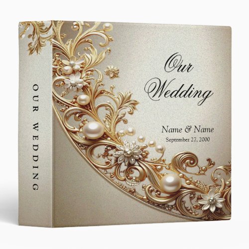 Ornate Gold Flourish Album Binder