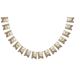 Ornate Gold Flourish Bunting Flag