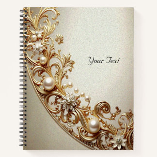 Ornate Gold Flourish Notebook