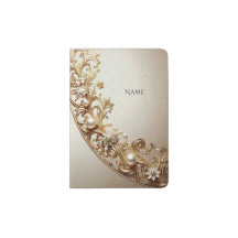 Ornate Gold Flourish Passport Holder