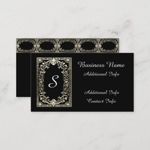 Ornate Gold Frame   Business Card