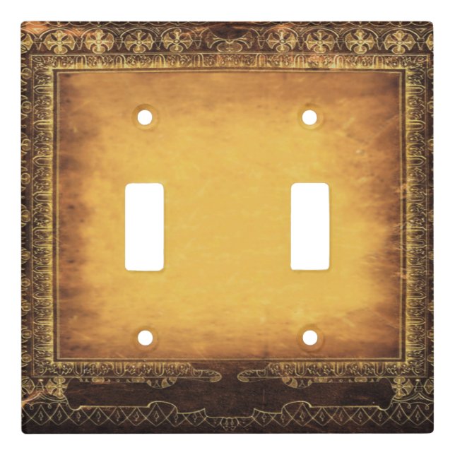 Ornate Gold Frame Light Switch Cover (Front)
