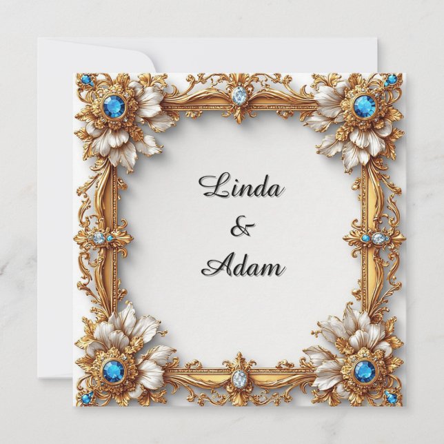 Ornate Gold Frame with Intricate Details Card (Front)
