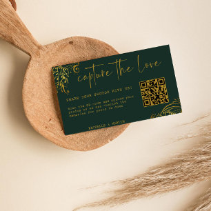 Ornate Gold Frills Capture The Love QR code  Enclosure Card