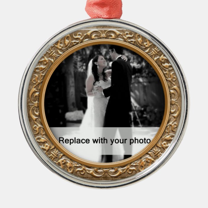 Ornate Gold Photo Frame Christmas Ornament