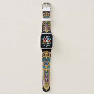 Ornate Gold Third Eye Hamsa Apple Watch Band
