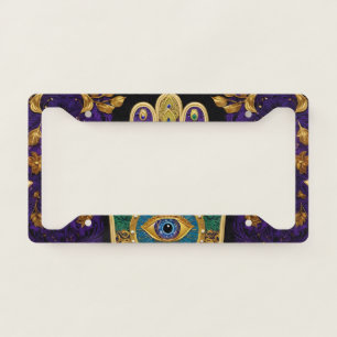 Ornate Gold Third Eye Hamsa License Plate Frame